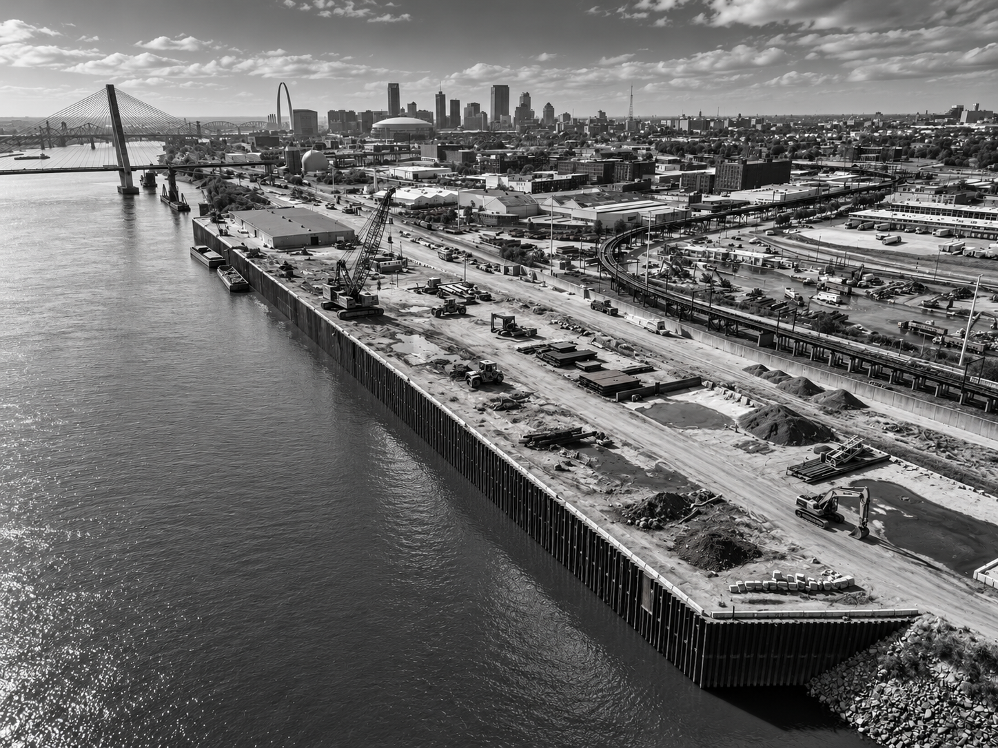 City of St. Louis Docks in St. Louis, Missouri